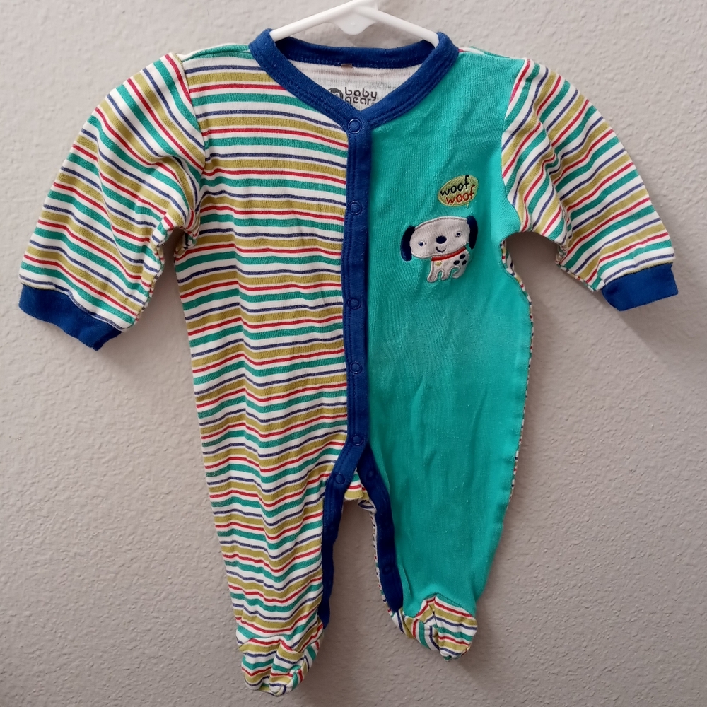 Baby Gear Striped One Piece - Multicolor with Dog